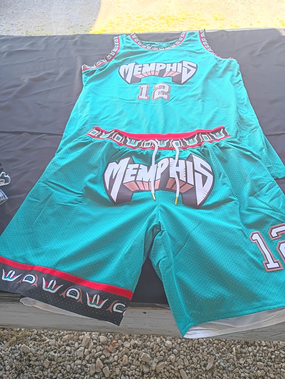 Memphis Turquoise Basketball Jersey & Shorts Set